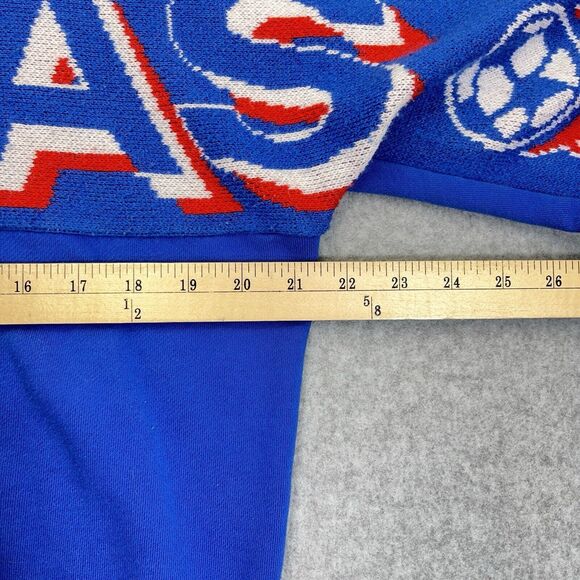 Adidas Originals Real Scarf Hoodie Blue Adult Medium M Pullover Knit ED7008 READ - Picture 10 of 12